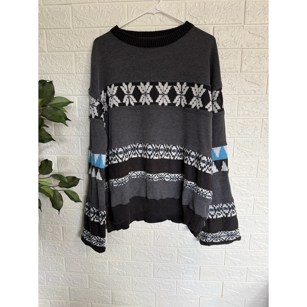 We The Free Sweater Womens S Beautiful Pattern Baggy Sleeve Cotton Pullover